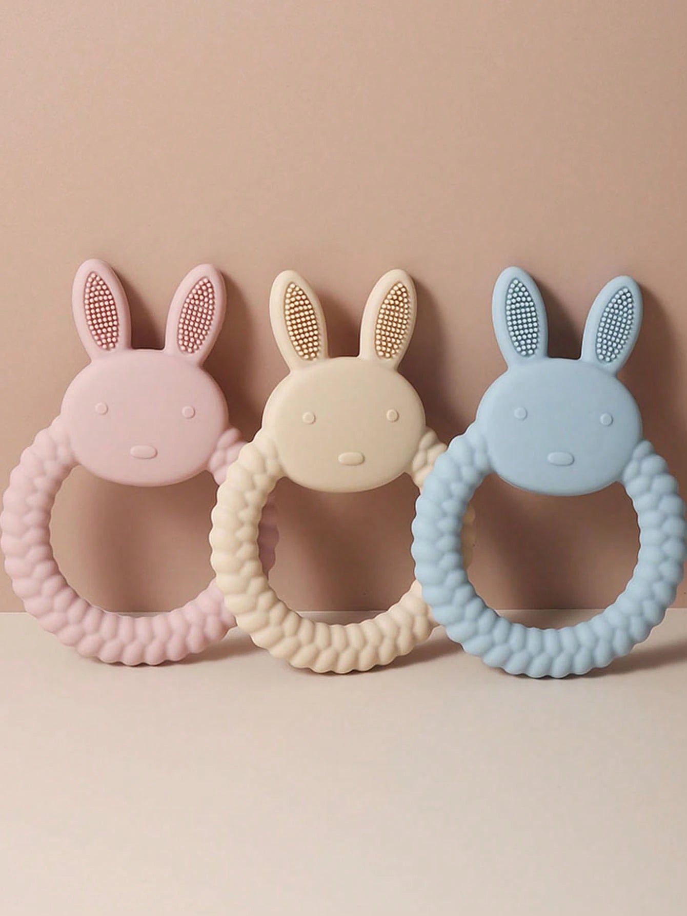Anneau de dentition en silicone – Lapin doux