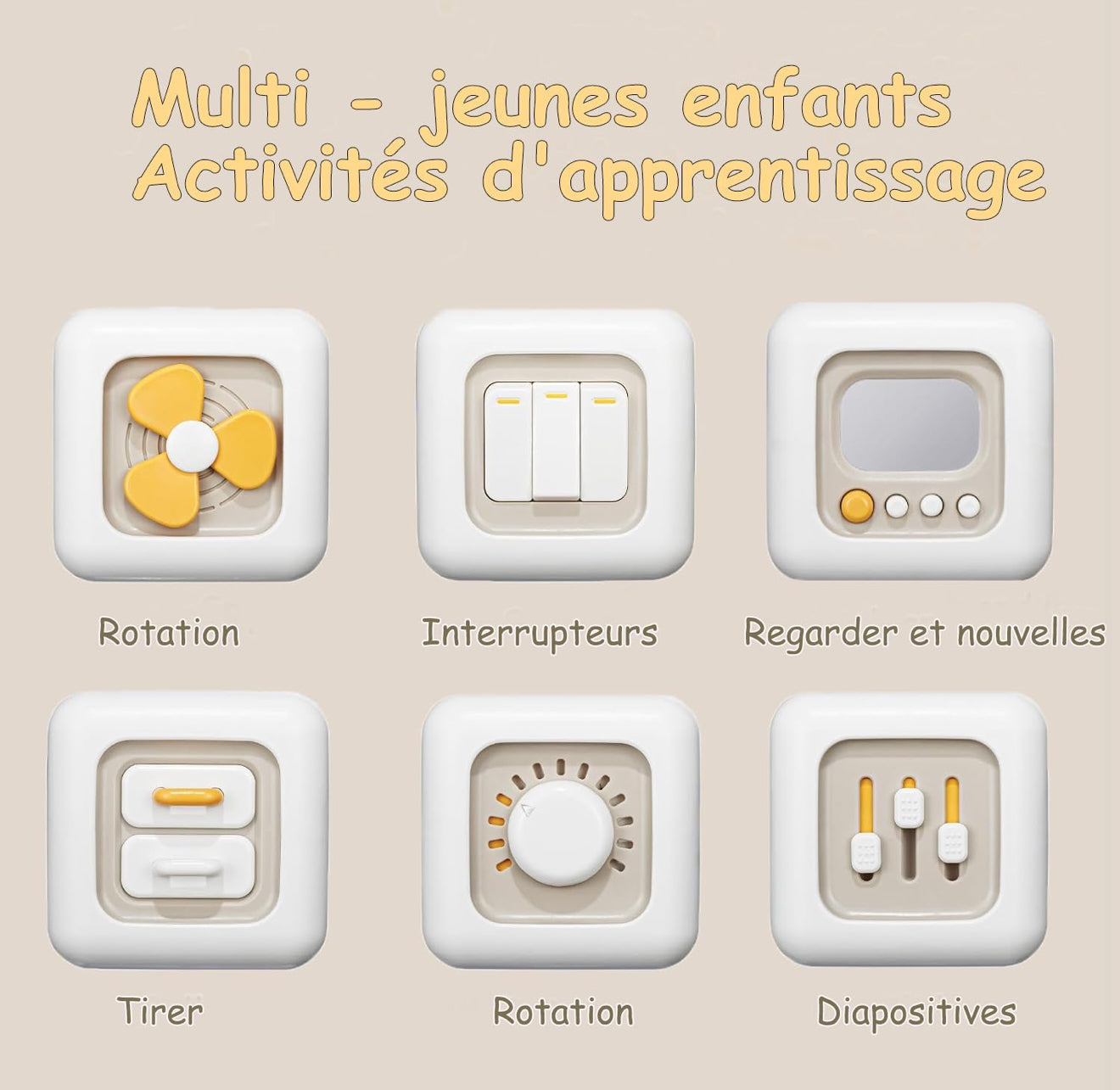 Cube d’activité sensoriel 6 en 1