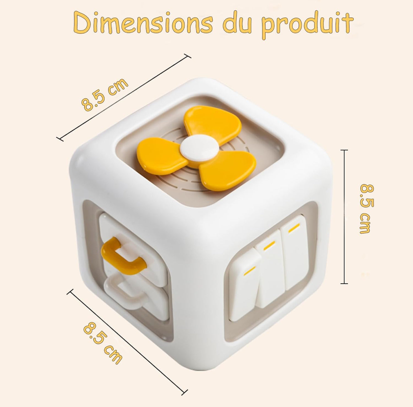 Cube d’activité sensoriel 6 en 1